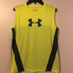 Yellowish green Under Armour sleeveless t. Ylg
